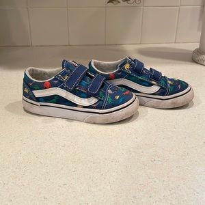 Vans Toddler boy size 9 dinosaur print velcro sneakers
